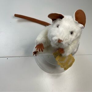 NEW Folkmanis White Mouse 7” Hand Puppet long tail